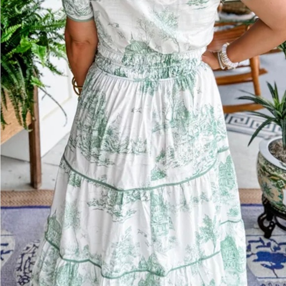 Toile short sleeve v-neck tiered maxi/midi dress NWOT - Picture 3 of 5